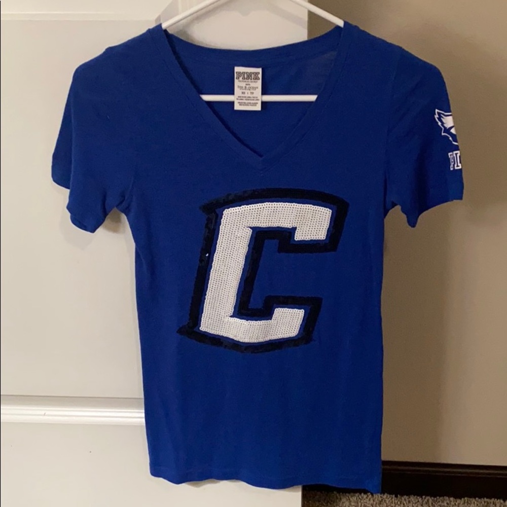 Creighton Bluejays Victoria Secret Pink v-neck tee